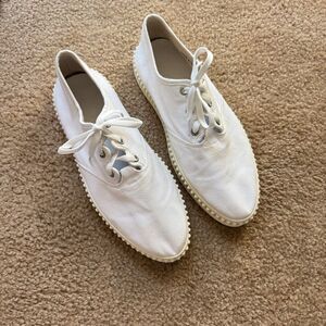 Maison Margiela MM22 White Canvas Low Top Sneakers Womens 11